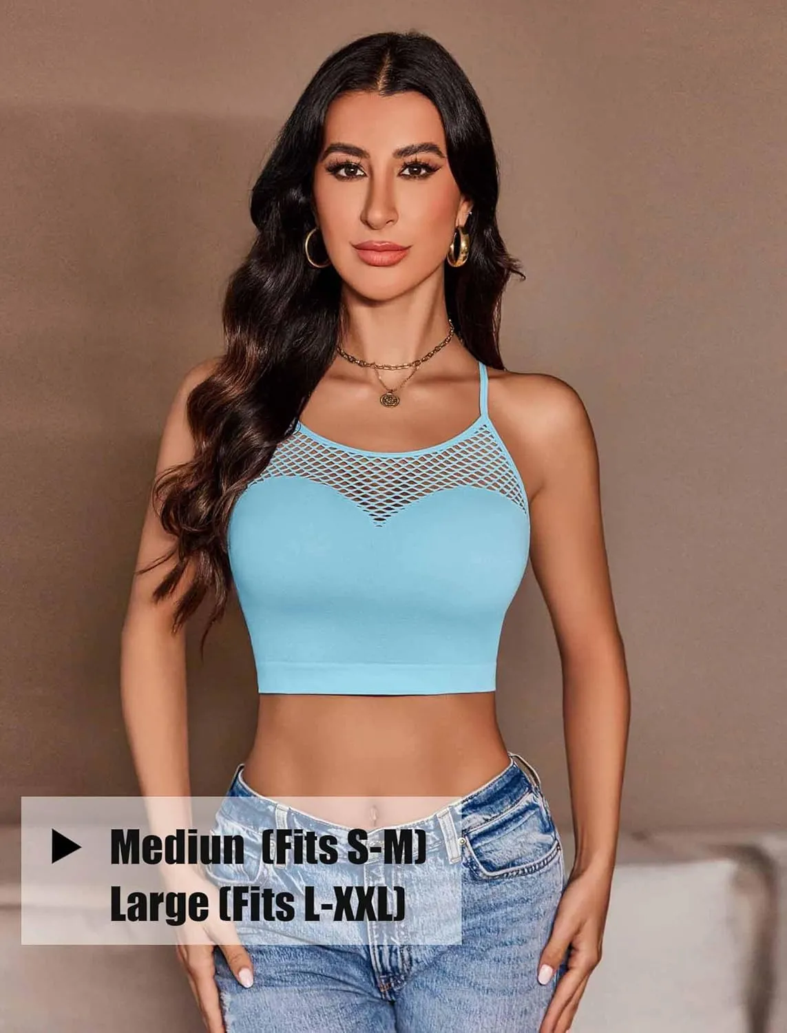 Avidlove Sexy Tops for Women Fishnet Crop Tops Y2k Bralette Hollow Out Camisole Going Out Lingeries Top