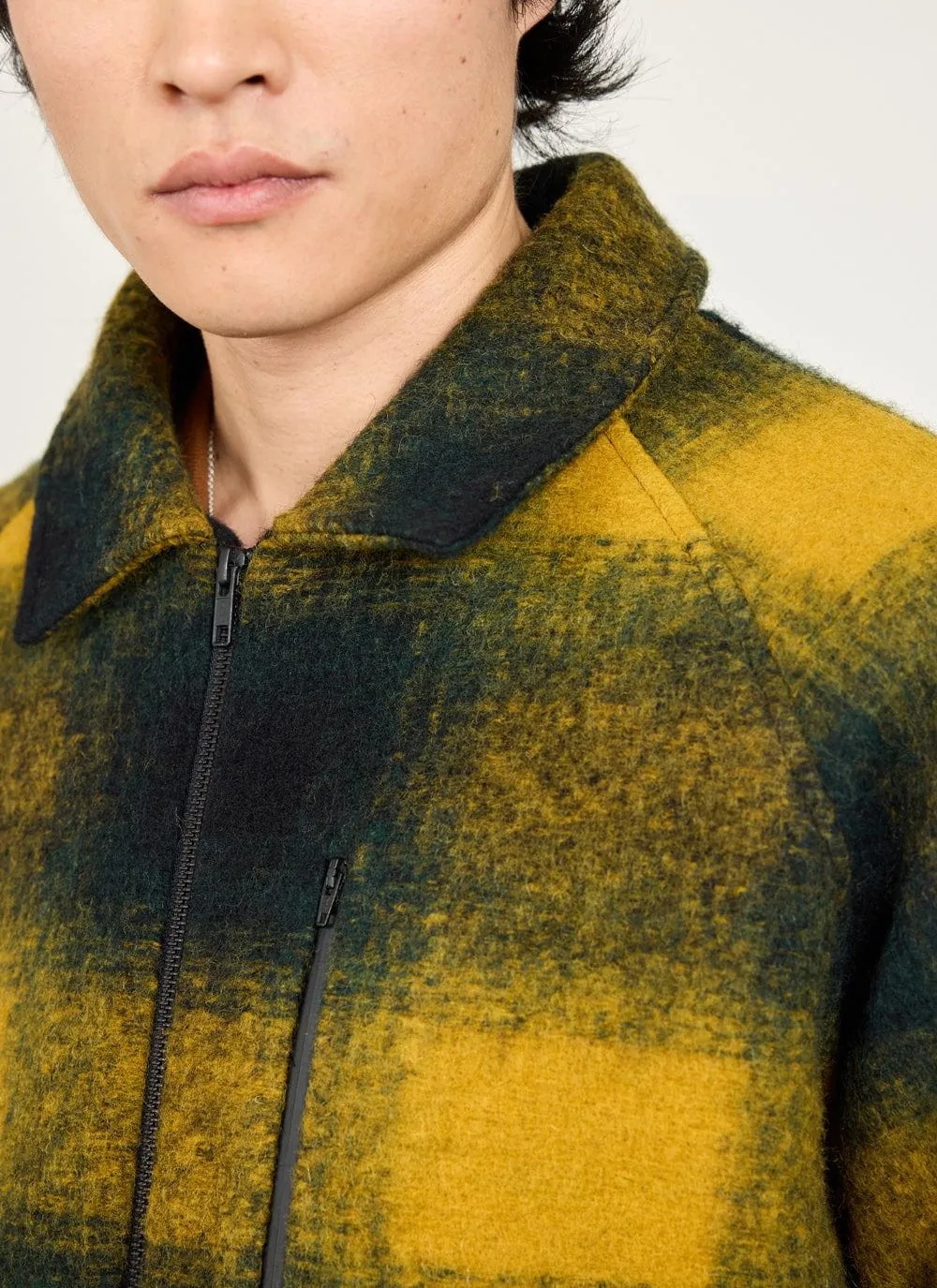 Check Anderson Wool Fleece | Wool | Mustard