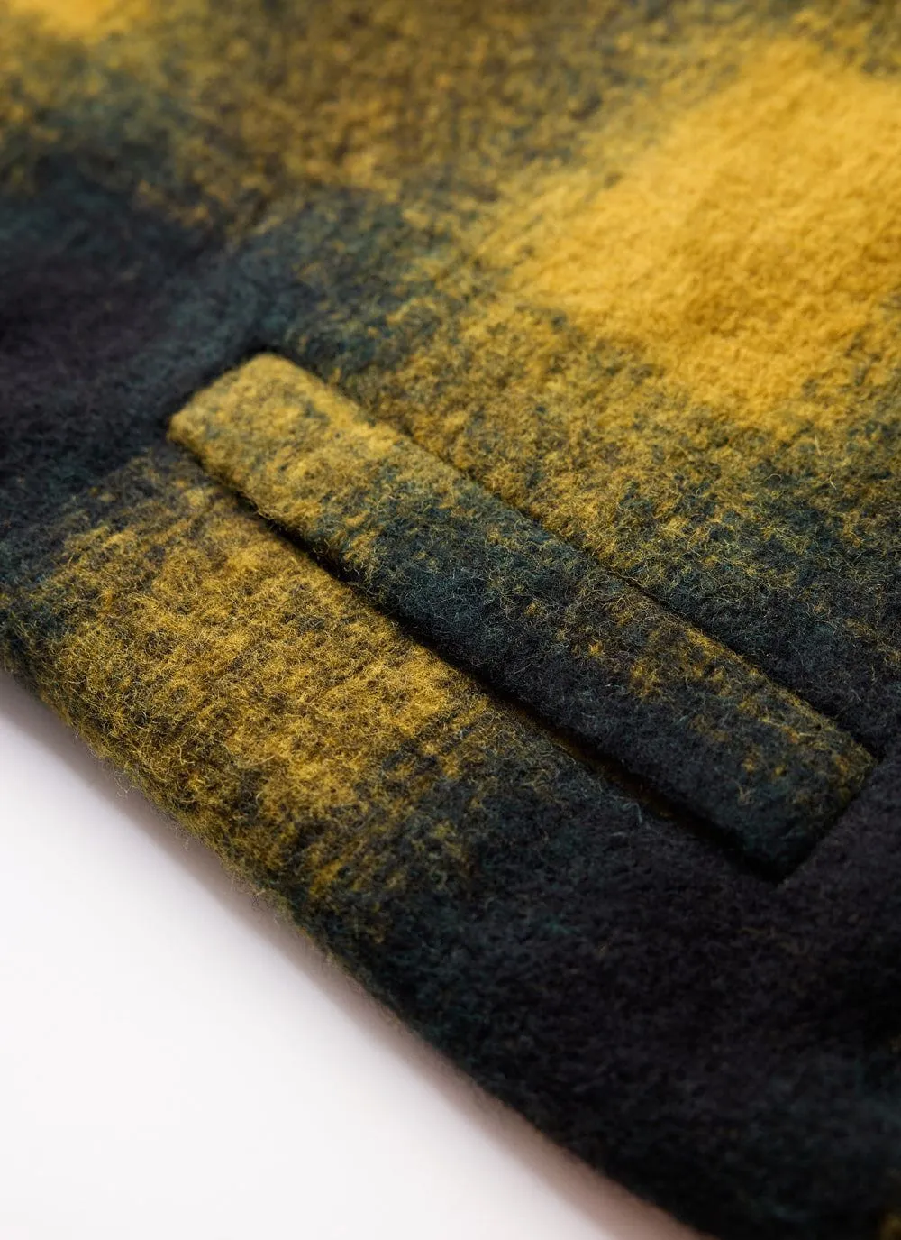 Check Anderson Wool Fleece | Wool | Mustard