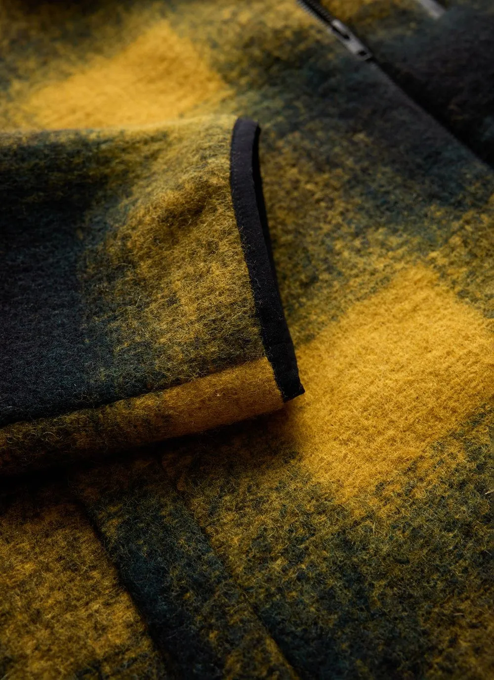 Check Anderson Wool Fleece | Wool | Mustard