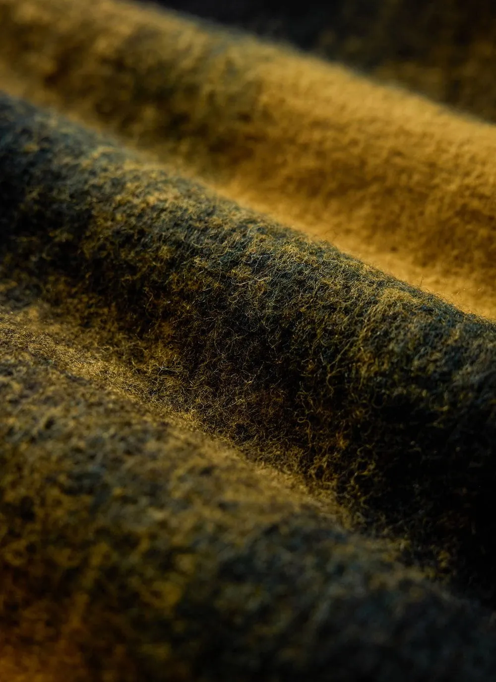 Check Anderson Wool Fleece | Wool | Mustard
