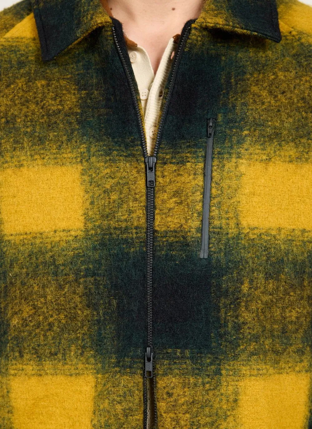 Check Anderson Wool Fleece | Wool | Mustard