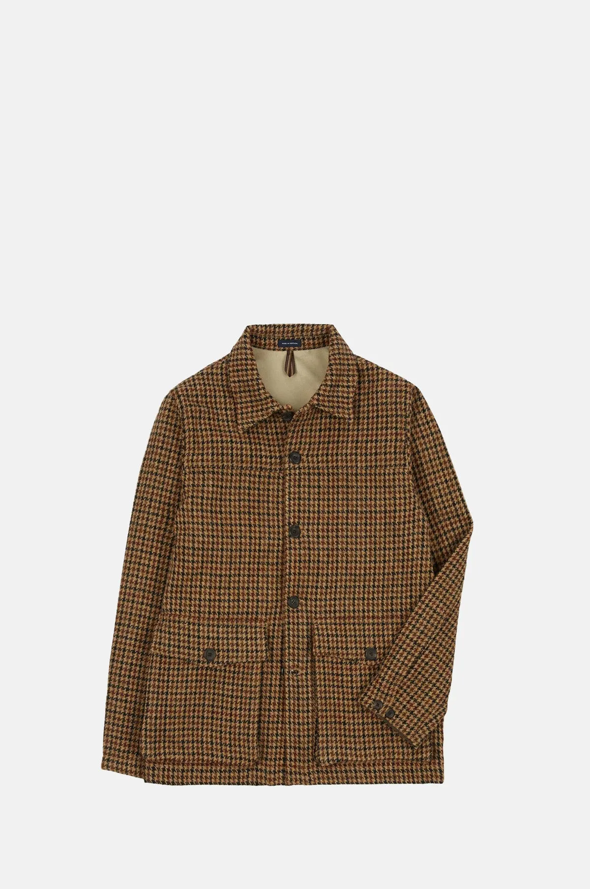 Checked Donkey Chore Jacket Line Tweed Brown Check