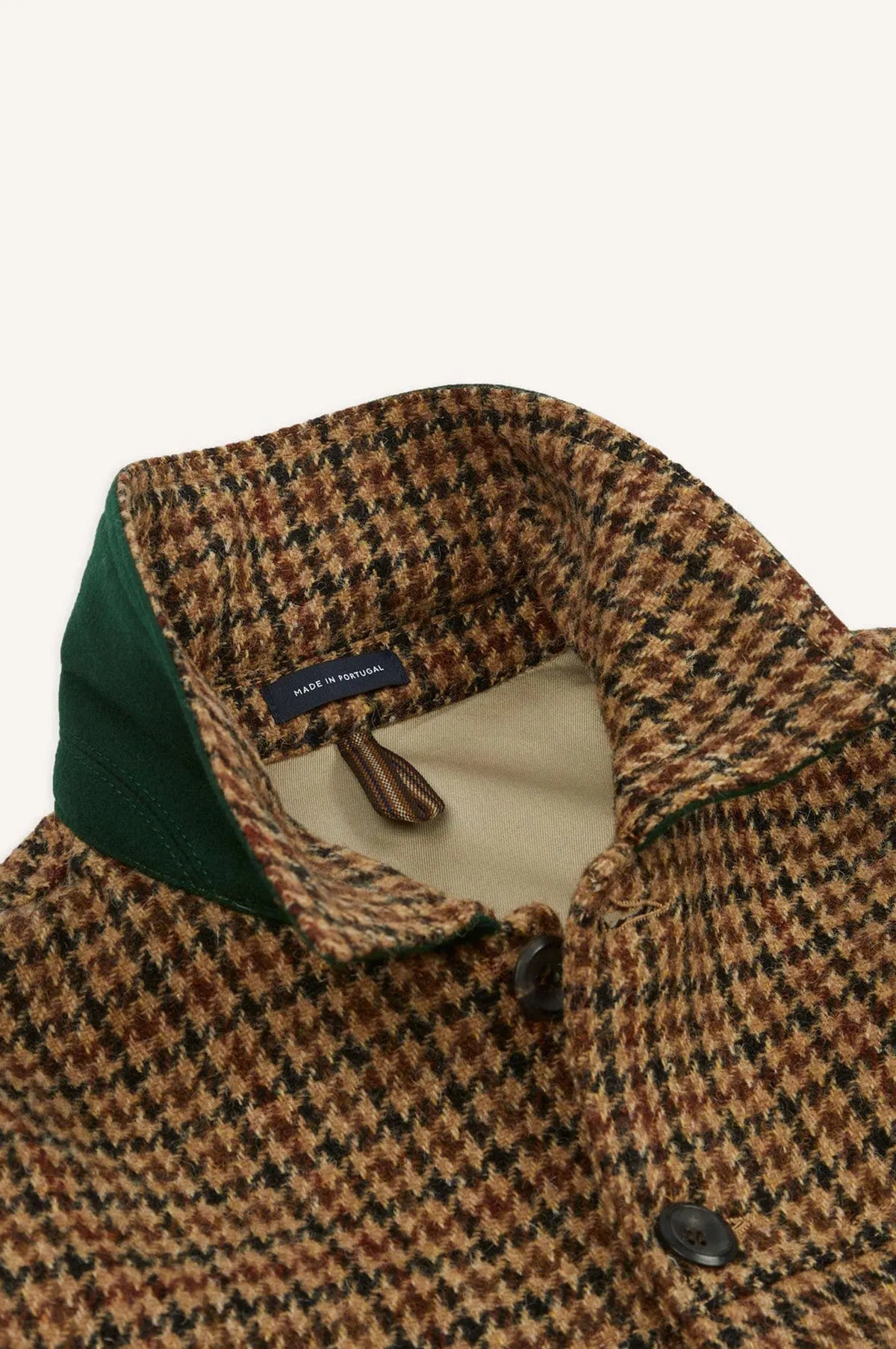 Checked Donkey Chore Jacket Line Tweed Brown Check
