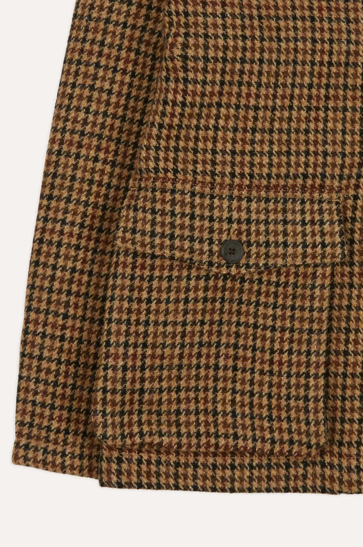 Checked Donkey Chore Jacket Line Tweed Brown Check