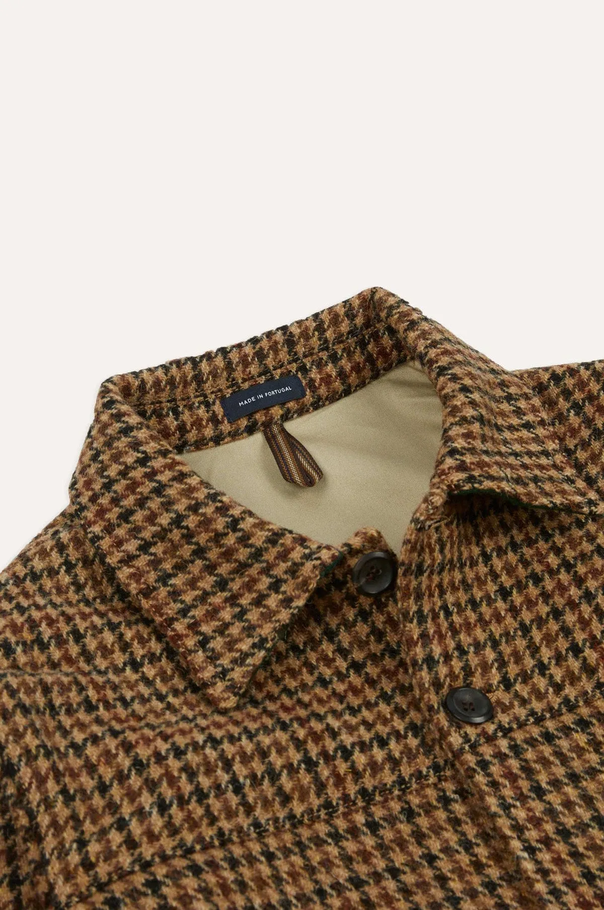 Checked Donkey Chore Jacket Line Tweed Brown Check