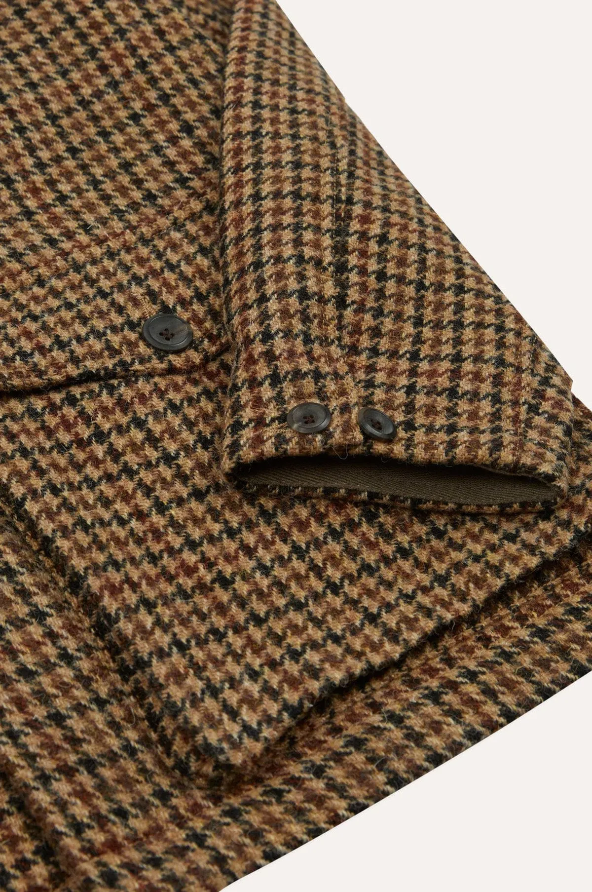 Checked Donkey Chore Jacket Line Tweed Brown Check