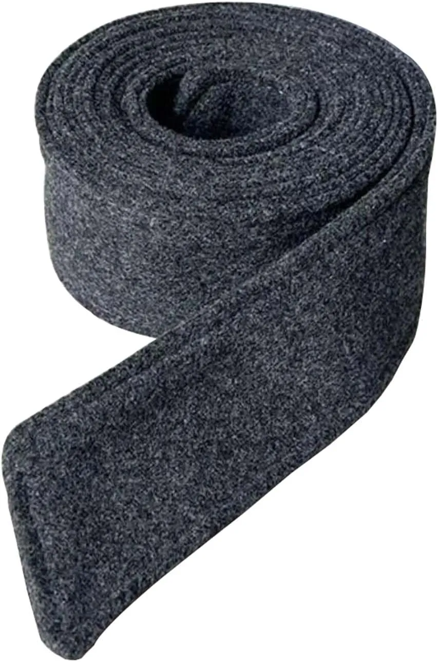 Fendawn Strive Double-Sided Coat Decorative Wide Clothes Belt Bow Tie Gray, Medium