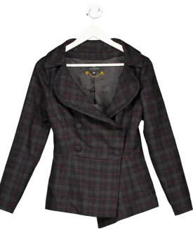 Glamoda Grey Checked Blazer UK 6