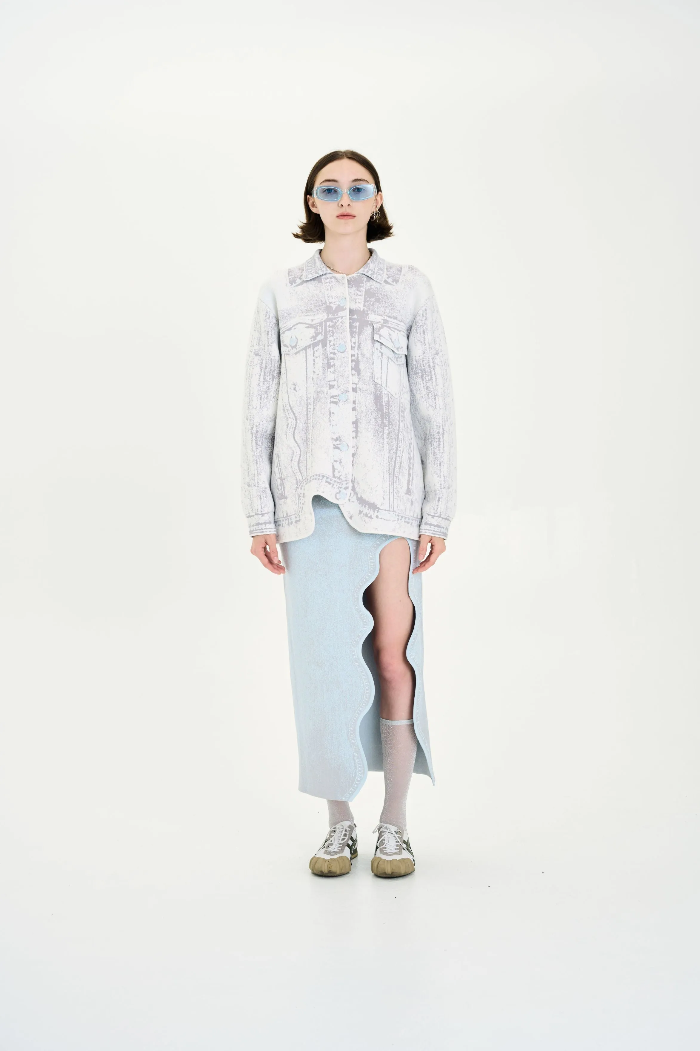 HANA DENIM PRINT OVERSIZED JACKET