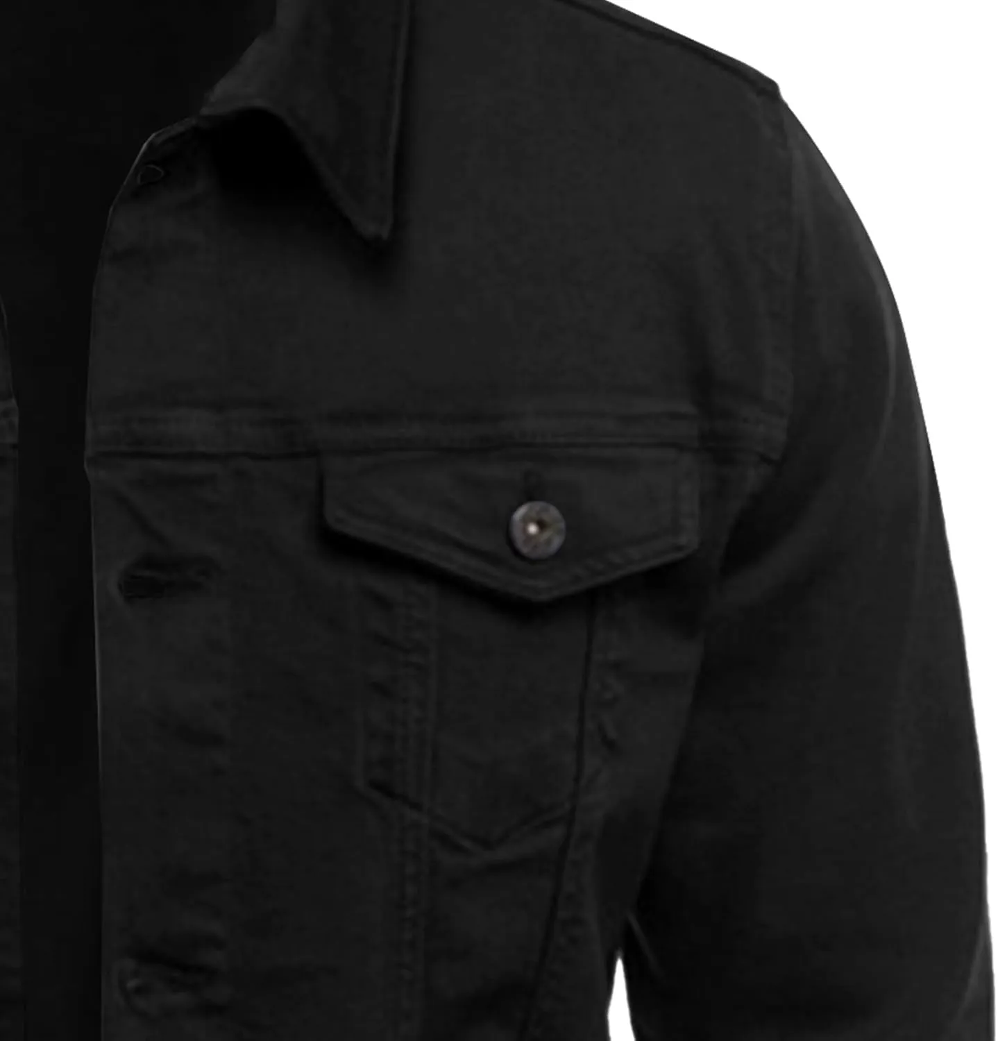 Men's Loose Plus Size Casual Jean Jacket Spring Autumn Denim Jacket Classic Trucker Style Slim Fit Outerwear