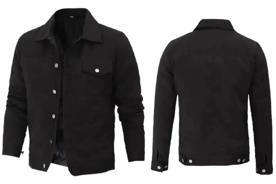 Rip Wheeler Black Cotton Men's Jean Jacket 5XL Cotton Denim Autumn Winter