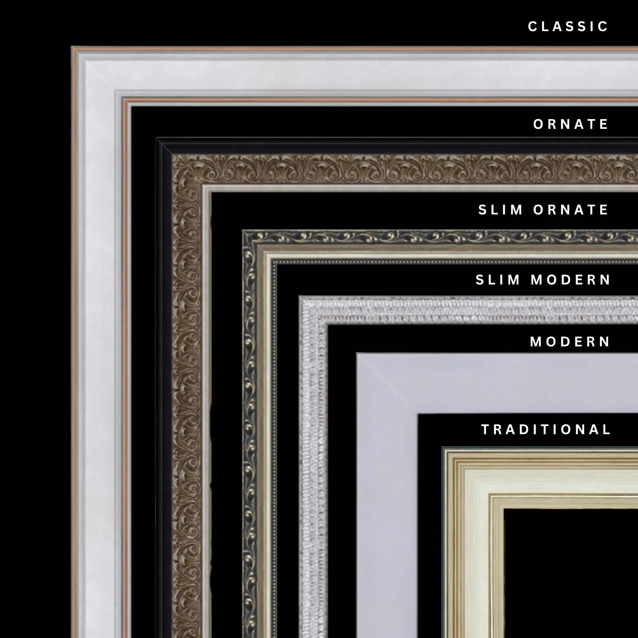 Silver 32x37 Picture Frame Ornate Traditional Classic Antique