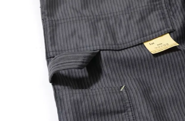 Sugar Cane, Work Pants, Gray Print Moleskin