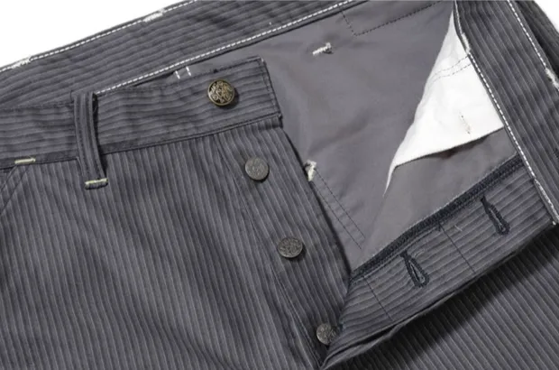 Sugar Cane, Work Pants, Gray Print Moleskin