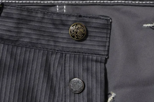 Sugar Cane, Work Pants, Gray Print Moleskin