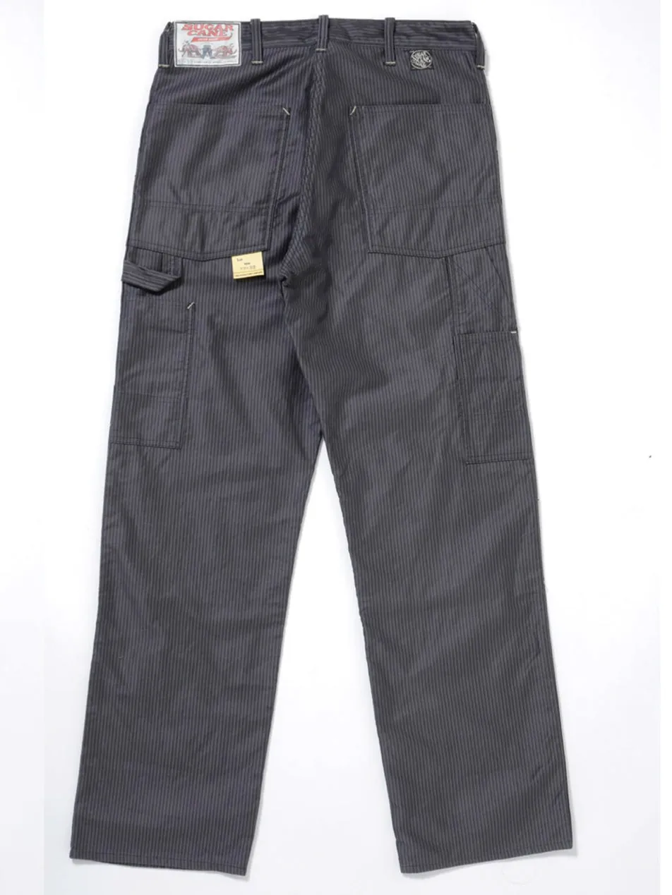 Sugar Cane, Work Pants, Gray Print Moleskin