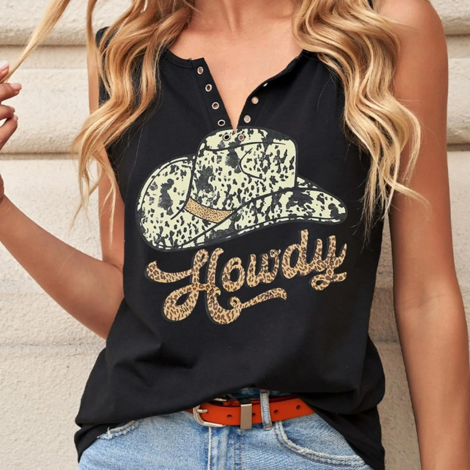 Tank Tops for Women 2025 Country Concert Outfits for Women Cute Summer Sleeveless Tops Graphic Tees T Shirts