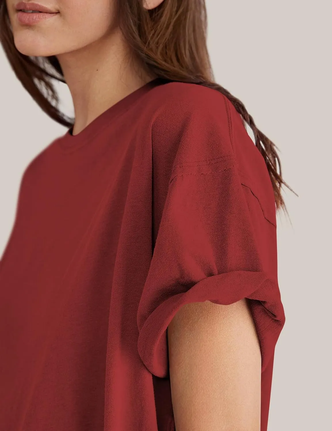 TARSE Oversized Tshirts for Women 2024 Loose Fit Summer Tunic Tops Soft Cotton Short Sleeve Boxy Tee