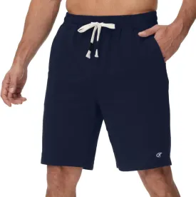 Yundobop Mens Casual Shorts Cotton Drawstring Summer Athletic Shorts with Zipper Pockets