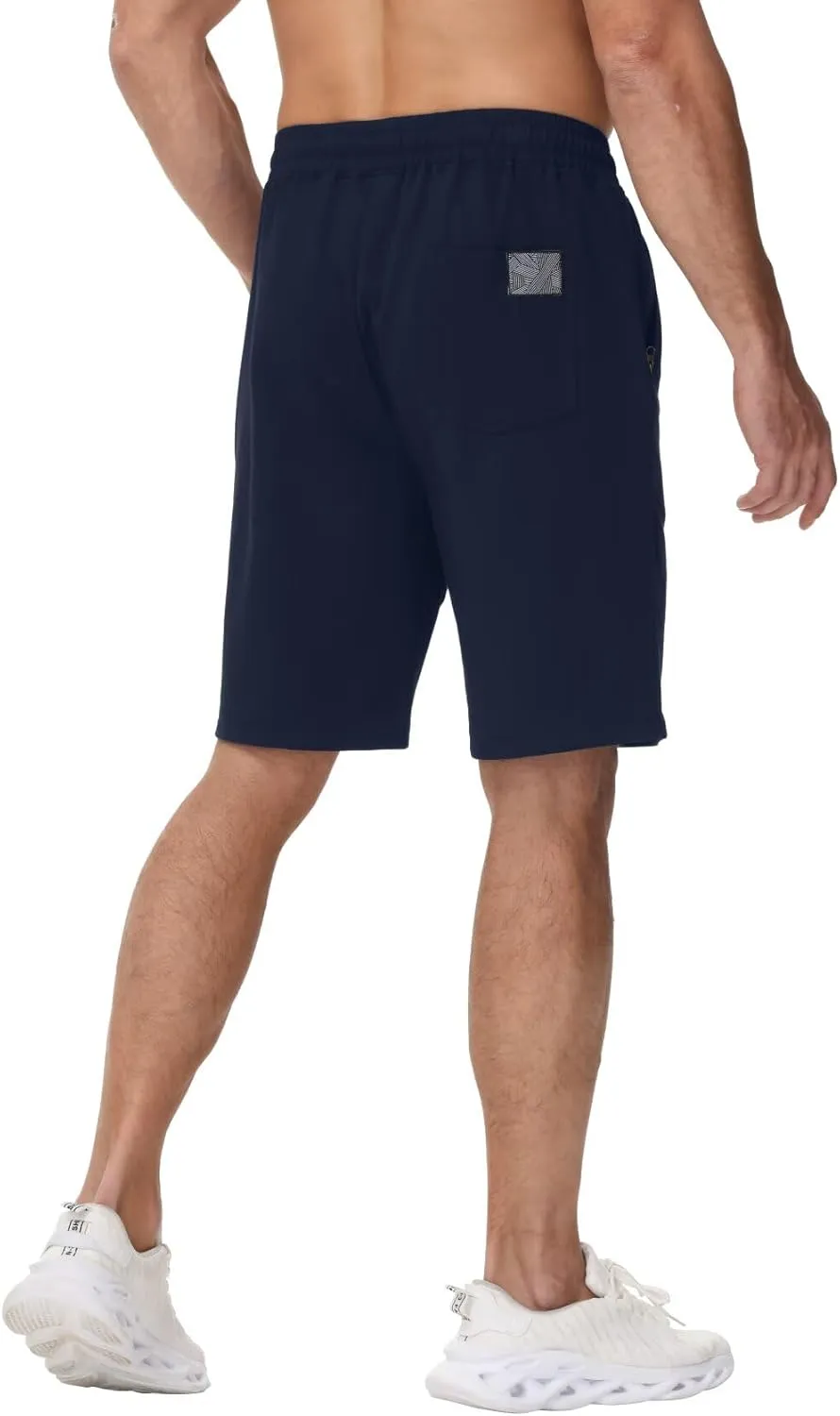 Yundobop Mens Casual Shorts Cotton Drawstring Summer Athletic Shorts with Zipper Pockets